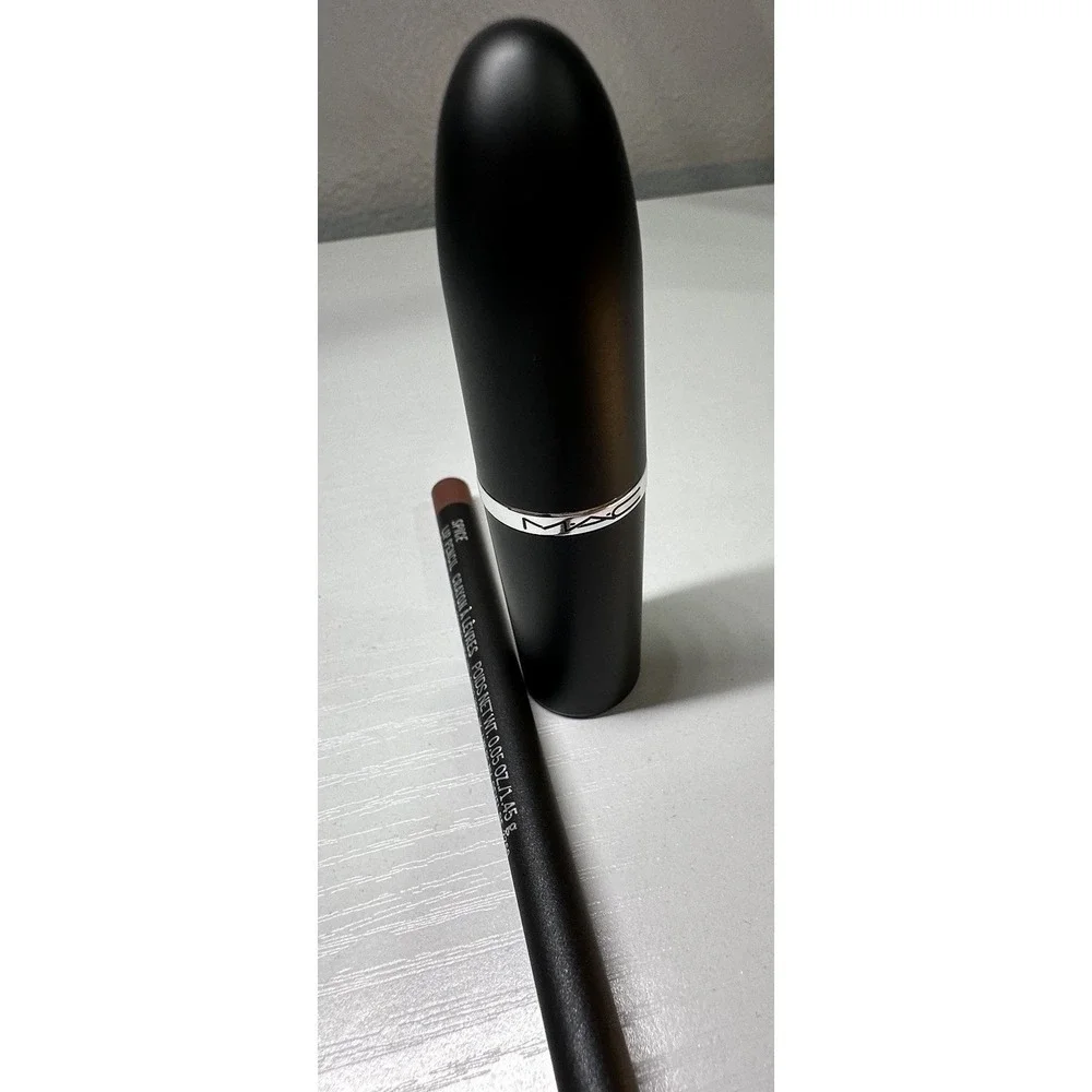 MAC Ximal Lip Duo Set Full Coverage Lipstick/ Lip Liner Spice & Velvet Teddy NIB